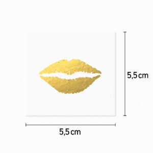 Tattoo goldene Lippen
