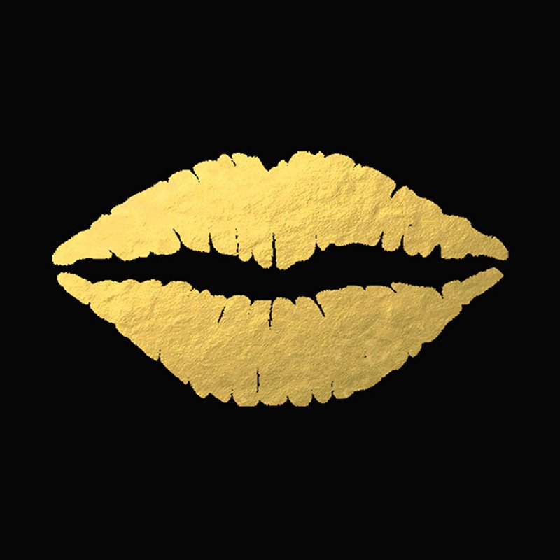 Tattoo goldene Lippen – Bild 3