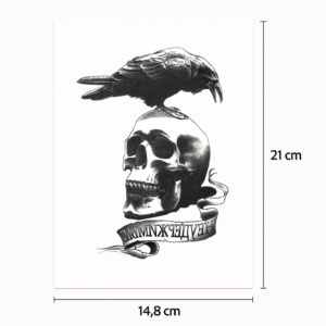 Halb-Tattoo-Ärmel schwarzer Rabe