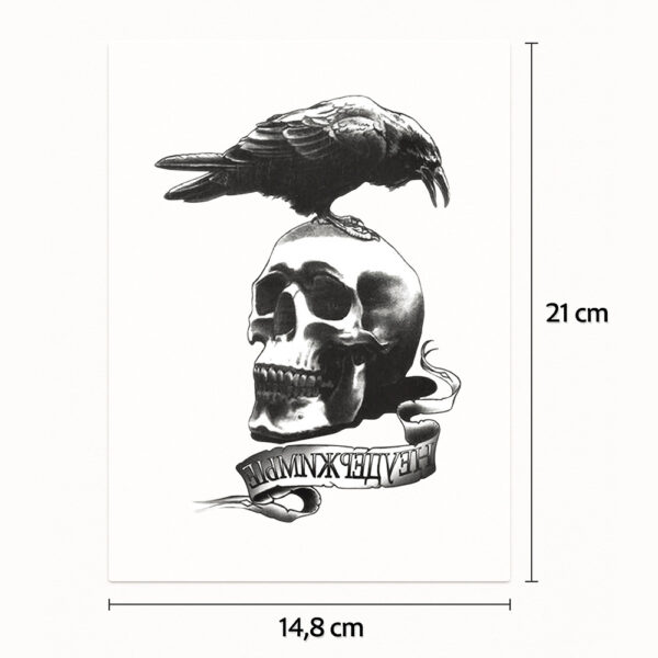 Halb-Tattoo-Ärmel schwarzer Rabe
