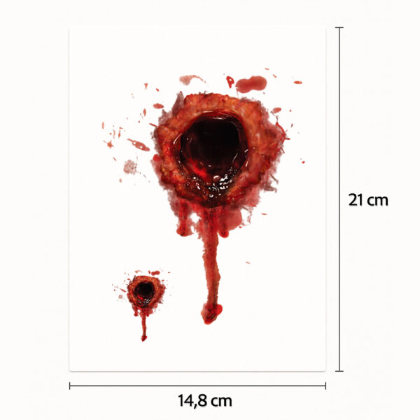 Halb-Tattoo-Ärmel bloody shot