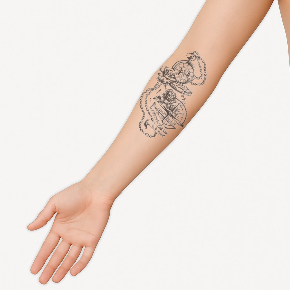 Halb-Tattoo-Ärmel connected time – Bild 2
