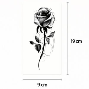 Halb-Tattoo-Ärmel schwarze perfekte Rose