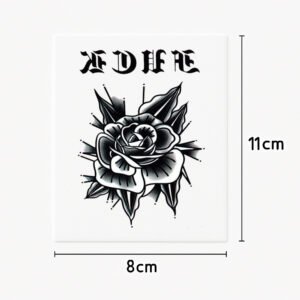 Hand-/Finger-Tattoo Schatten-Rose