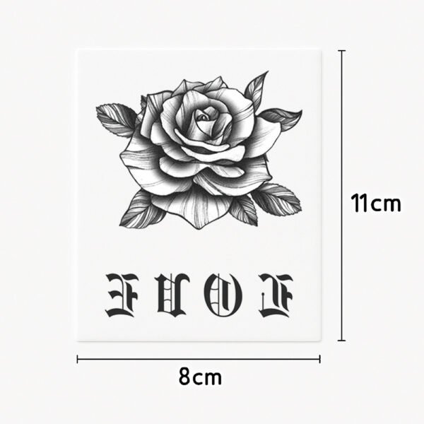 Hand-/Finger-Tattoo klassische Rose