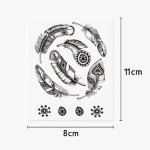 Hand-/Finger-Tattoo spinning feathers