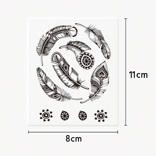 Hand-/Finger-Tattoo spinning feathers