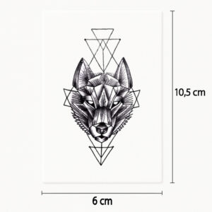 Tattoo entschlossener Wolf