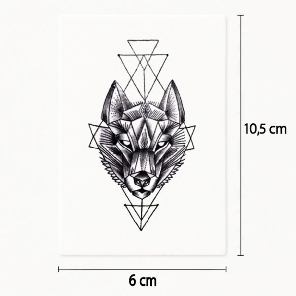 Tattoo entschlossener Wolf