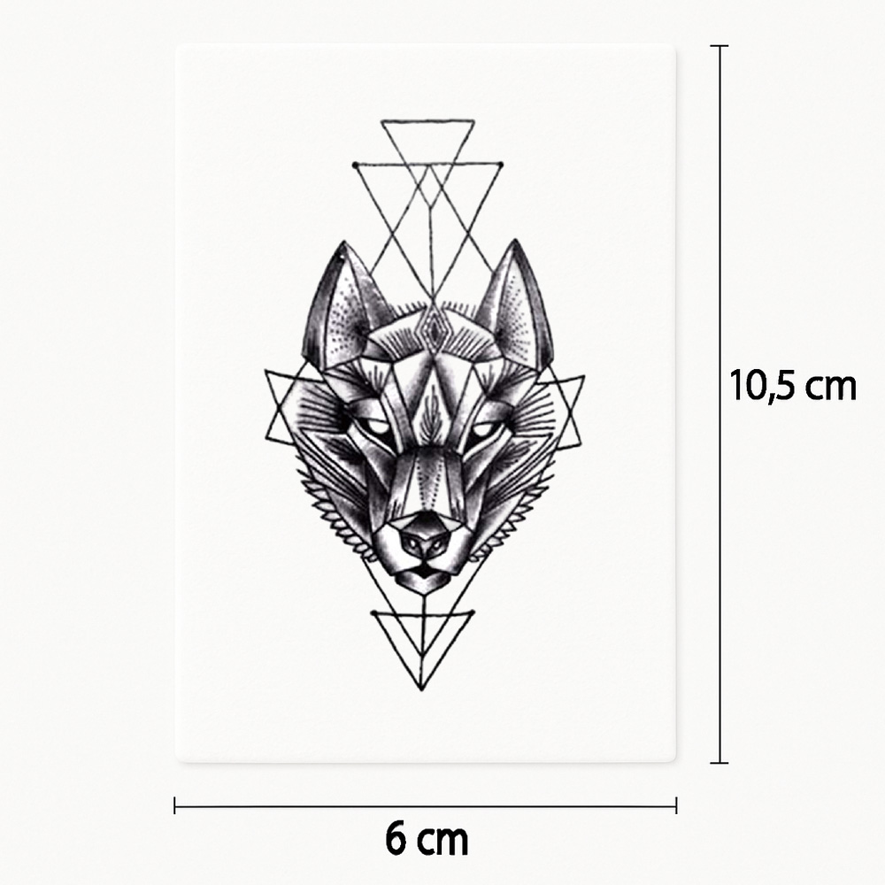 Tattoo entschlossener Wolf