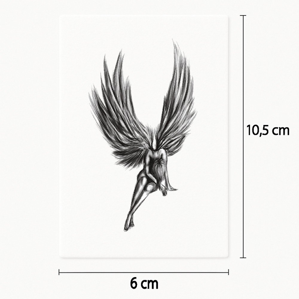 Tattoo sitzender Engel