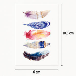 Tattoo bunte Federn