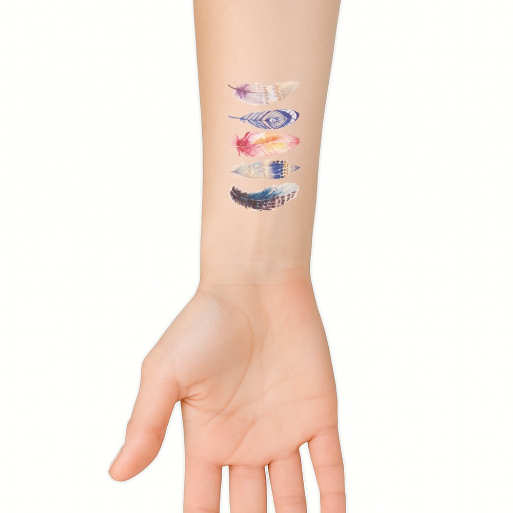 Tattoo bunte Federn – Bild 2