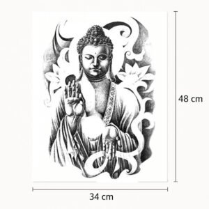 Rücken-Tattoo meditation buddha