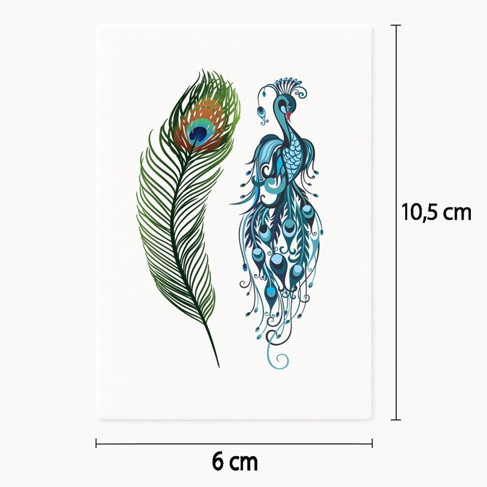 Tattoo gefiederter Pfau
