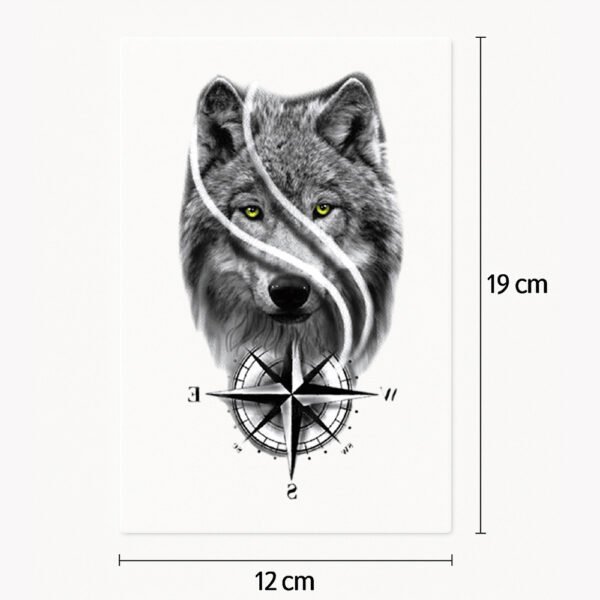 Tattoo Grünäugiger Wolf