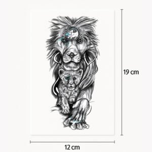 Tattoo schützender Löwe