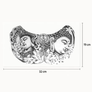Brust-Tattoo two buddhas