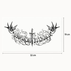 Brust-Tattoo flying birds