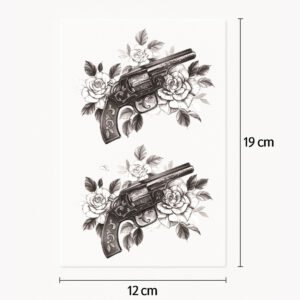 Tattoo Waffen und Rosen